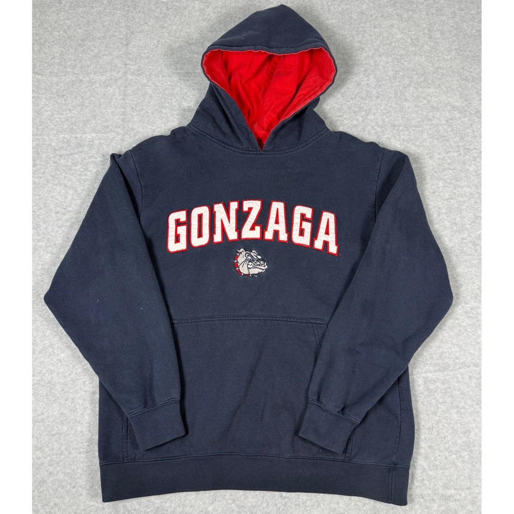 Foot Locker Gonzaga Bulldogs Hoodie Mens Large Navy Blue Good Pullover Fleece
